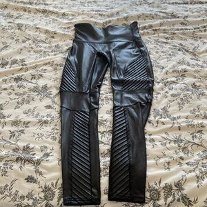 Spanx Faux Leather Moto leggings Size L